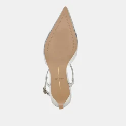 LAVON HEELS SILVER DISTRESSED LEATHER