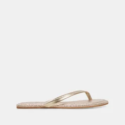 LAYNEY SANDALS LIGHT GOLD METALLIC LEATHER