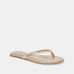 LAYNEY SANDALS LIGHT GOLD METALLIC LEATHER