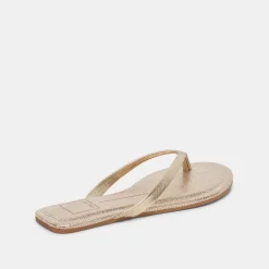 LAYNEY SANDALS LIGHT GOLD METALLIC LEATHER