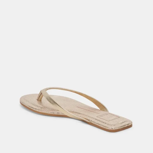 LAYNEY SANDALS LIGHT GOLD METALLIC LEATHER