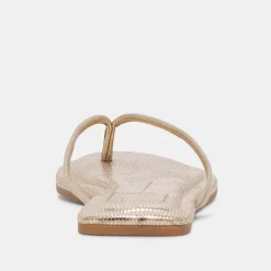 LAYNEY SANDALS LIGHT GOLD METALLIC LEATHER