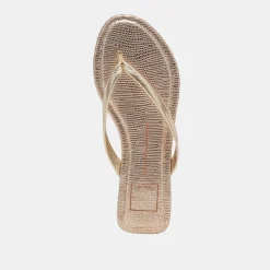 LAYNEY SANDALS LIGHT GOLD METALLIC LEATHER