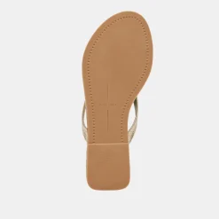 LAYNEY SANDALS LIGHT GOLD METALLIC LEATHER
