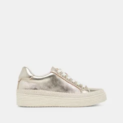 LENNIX SNEAKERS LIGHT GOLD METALLIC LEATHER