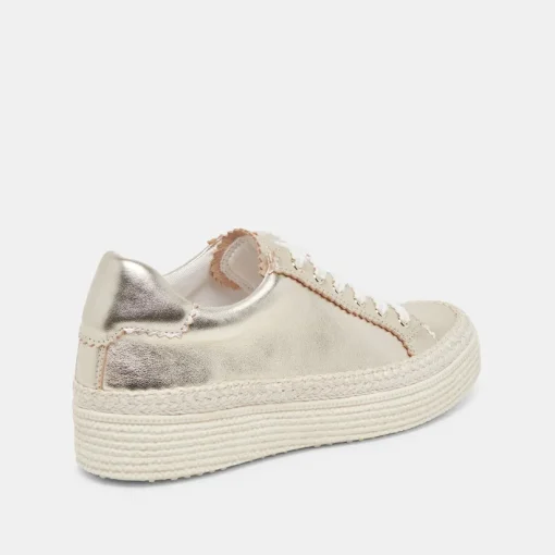 LENNIX SNEAKERS LIGHT GOLD METALLIC LEATHER