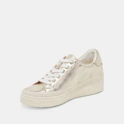LENNIX SNEAKERS LIGHT GOLD METALLIC LEATHER