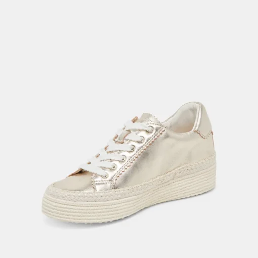 LENNIX SNEAKERS LIGHT GOLD METALLIC LEATHER