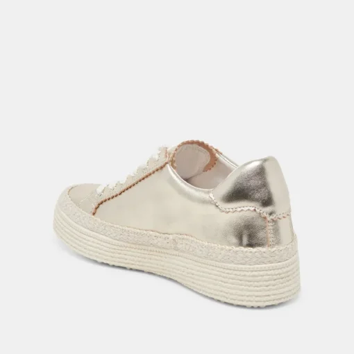 LENNIX SNEAKERS LIGHT GOLD METALLIC LEATHER
