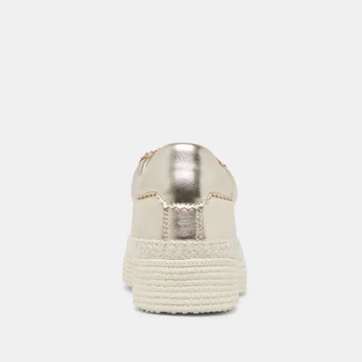 LENNIX SNEAKERS LIGHT GOLD METALLIC LEATHER