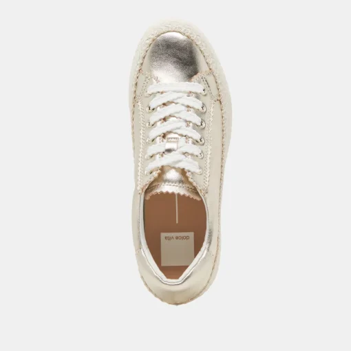 LENNIX SNEAKERS LIGHT GOLD METALLIC LEATHER