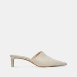 LEXY HEELS IVORY LEATHER