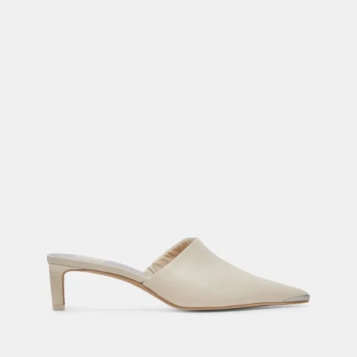 LEXY HEELS IVORY LEATHER