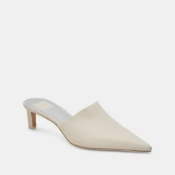 LEXY HEELS IVORY LEATHER