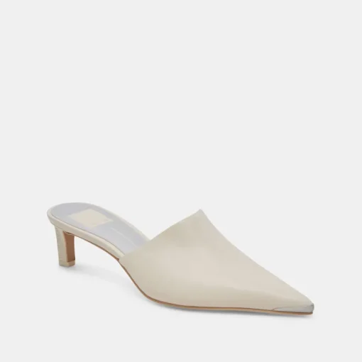 LEXY HEELS IVORY LEATHER