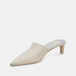 LEXY HEELS IVORY LEATHER