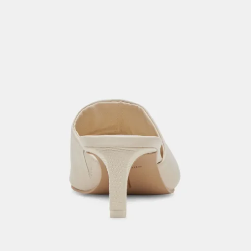 LEXY HEELS IVORY LEATHER