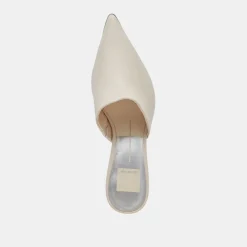 LEXY HEELS IVORY LEATHER