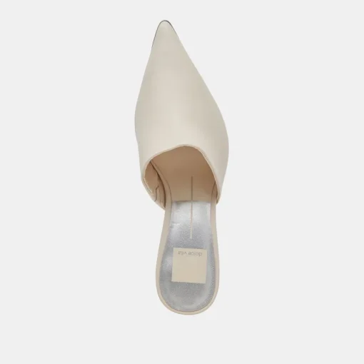 LEXY HEELS IVORY LEATHER