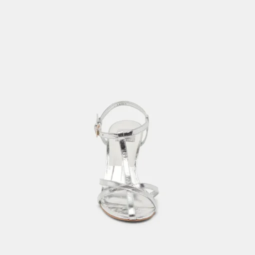 LIANE HEELS SILVER DISTRESSED LEATHER