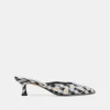LILOU HEELS BLACK WHITE GINGHAM