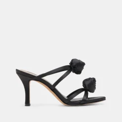 LINZY HEELS ONYX SATIN