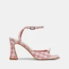 LOISE HEELS WHITE PINK GINGHAM