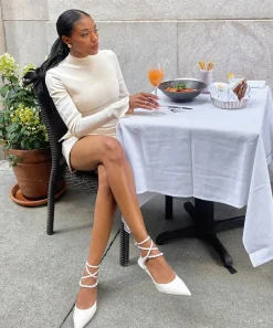 LOKLYN PEARL HEELS VANILLA LEATHER