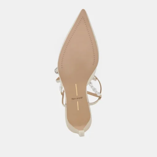 LOKLYN PEARL HEELS VANILLA LEATHER
