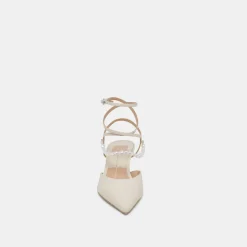 LOKLYN PEARL HEELS VANILLA LEATHER