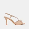 LONNY PEARL HEELS BLUSH SATIN