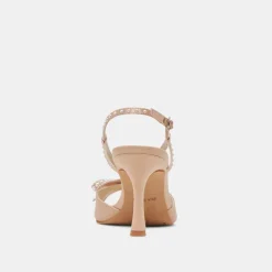 LONNY PEARL HEELS BLUSH SATIN