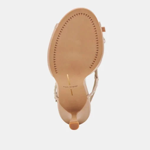 LONNY PEARL HEELS BLUSH SATIN