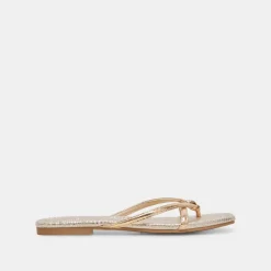 LUCCA SANDALS GOLD DISTRESSED STELLA