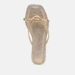 LUCCA SANDALS GOLD DISTRESSED STELLA