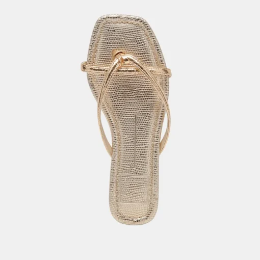 LUCCA SANDALS GOLD DISTRESSED STELLA