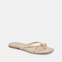 LUCCA SANDALS GOLD DISTRESSED STELLA