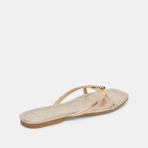 LUCCA SANDALS GOLD DISTRESSED STELLA