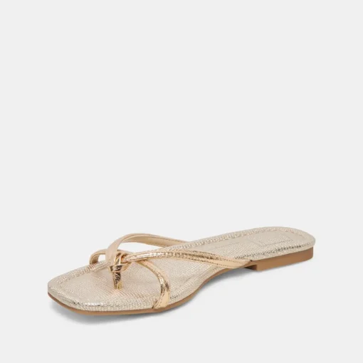 LUCCA SANDALS GOLD DISTRESSED STELLA