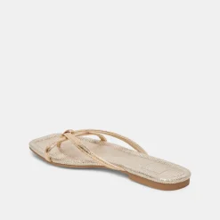LUCCA SANDALS GOLD DISTRESSED STELLA