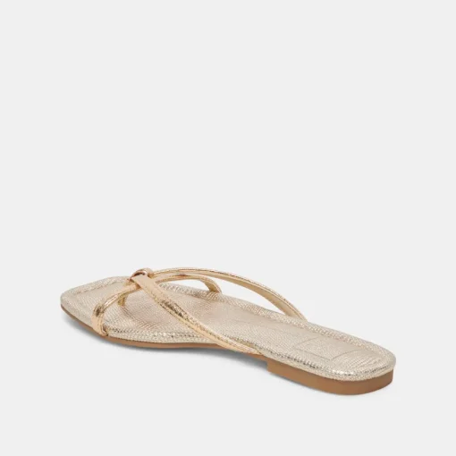 LUCCA SANDALS GOLD DISTRESSED STELLA