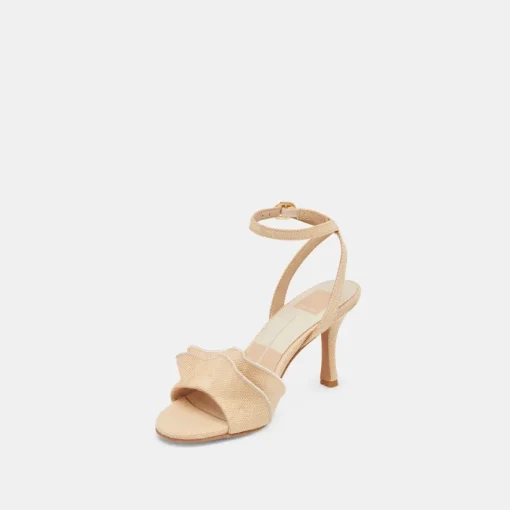 LUNETE HEELS LT NATURAL WOVEN RAFFIA