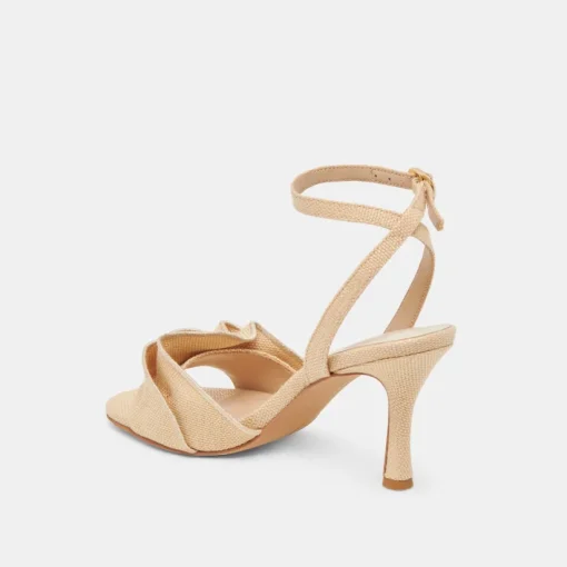 LUNETE HEELS LT NATURAL WOVEN RAFFIA