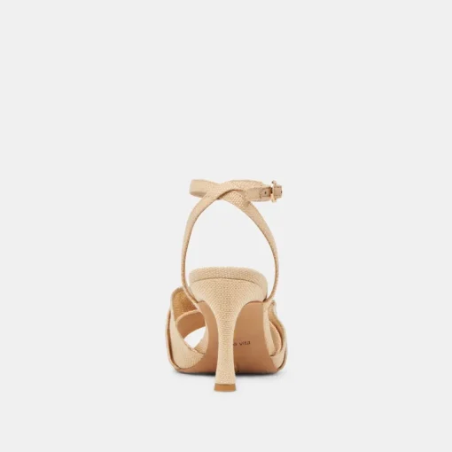 LUNETE HEELS LT NATURAL WOVEN RAFFIA