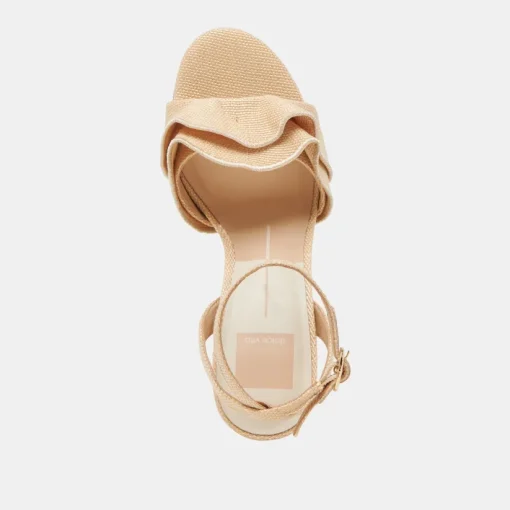 LUNETE HEELS LT NATURAL WOVEN RAFFIA