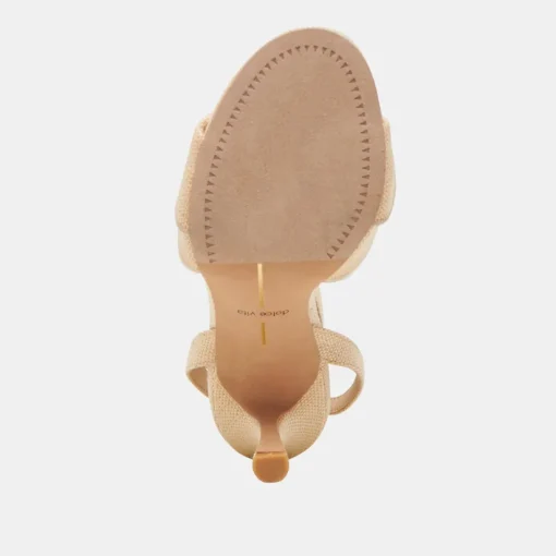 LUNETE HEELS LT NATURAL WOVEN RAFFIA