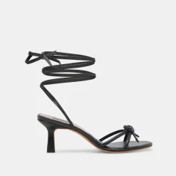 MAISON HEELS BLACK LEATHER
