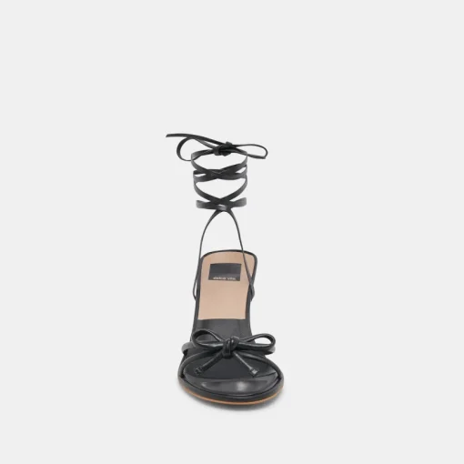 MAISON HEELS BLACK LEATHER