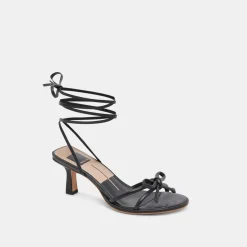 MAISON HEELS BLACK LEATHER