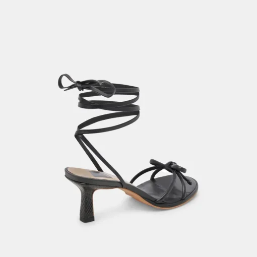 MAISON HEELS BLACK LEATHER
